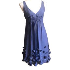 Rebecca Taylor 100% Silk Rosette Bead Dress